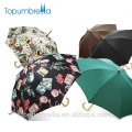 L'Oreal Factory Wholesale High Quality Luxury Private Label Ladies Fashion Straight Umbrella With Wood Handle
